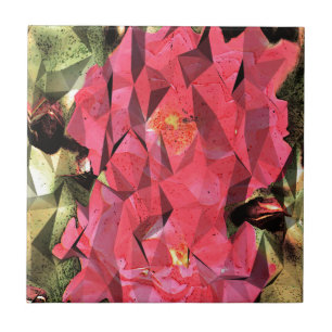 Carreau En Céramique Roses Abstraits cubes