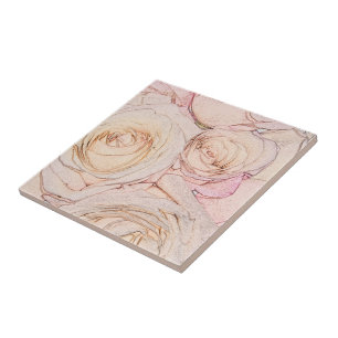 Carreau En Céramique Roses de pêche