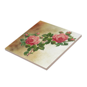 Carreau En Céramique roses rouges vintages