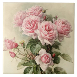 Carreau En Céramique Roses victoriens roses chics minables