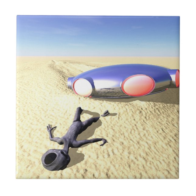 Carreau En Céramique Roswell Like UFO Crash tuile (Devant)