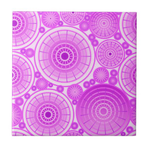 Carreau En Céramique Roues imbriquées - lavande et violet