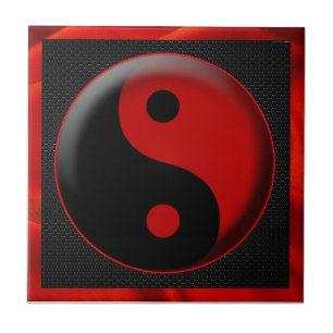 Carreau En Céramique ROUGE NOIR 3D de YIN YANG