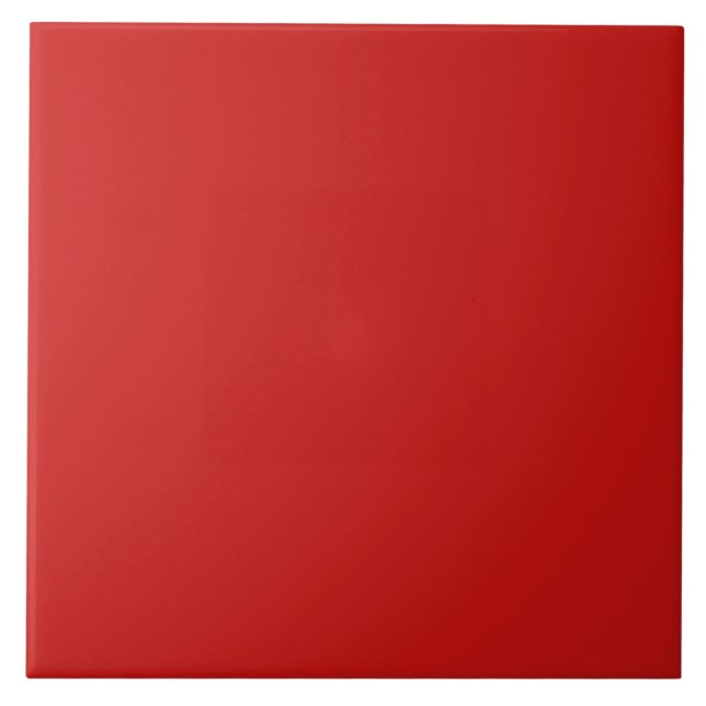 Carreau En Céramique ROUGE POPPY (couleur rouge foncé) ~ (Devant)
