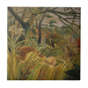 Carreau En Céramique Rousseau Jungle Tropical Tiger Art