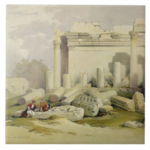 Carreau En Céramique Ruines du portique oriental du temple du Baal