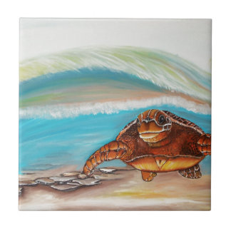 Carreau En Céramique Rupture de la tortue de mer de la crête de l'eau