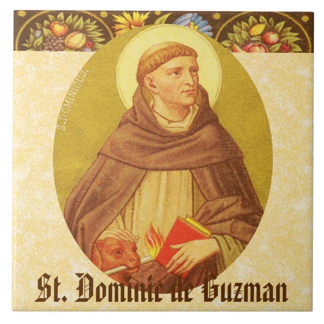 Carreau En Céramique Saint Dominique de Guzman (PM 02) (Devant)