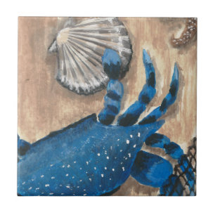 Carreau En Céramique Saint-Jacques et crabe