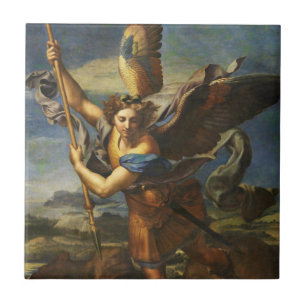 Carreau En Céramique Saint Michael Vanquishing Satan par Raphael