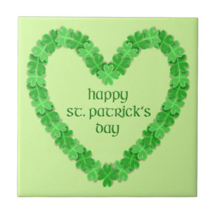 Carreau En Céramique Saint Patrick's Day Heart