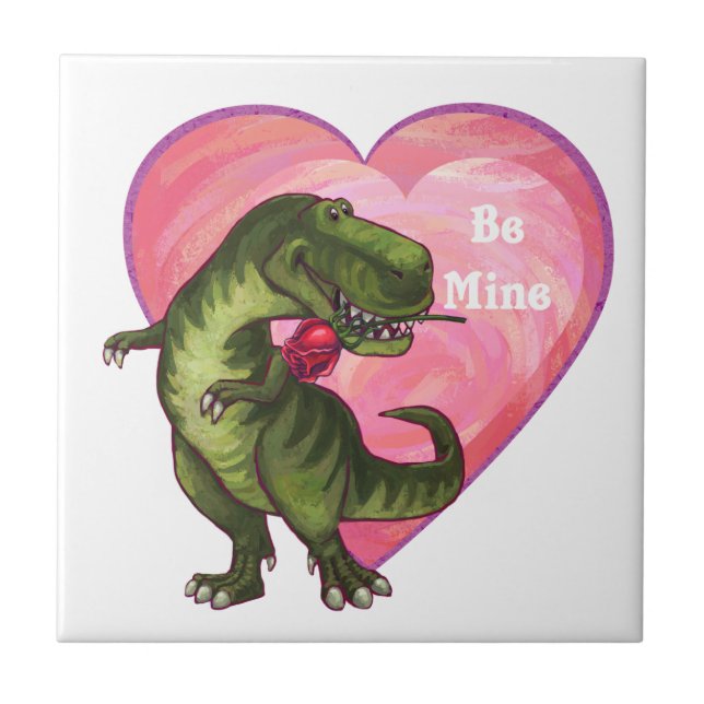 Carreau En Céramique Saint Valentin Tyrannosaurus (Devant)