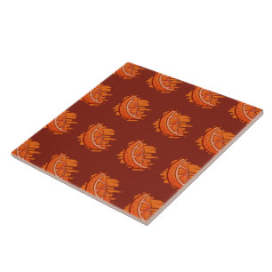 Carreau En Céramique Sang Motif de fruits orange