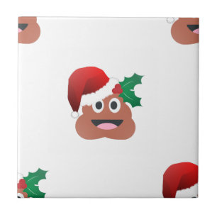 Carreau En Céramique santa claus poop emoji