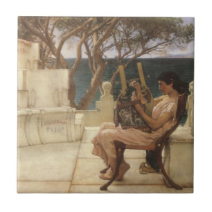 Carreau En Céramique Sappho et Alcée par Sir Lawrence Alma Tadema