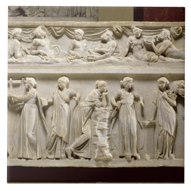 Carreau En Céramique Sarcophage des Muses, romain (marbre) (Devant)