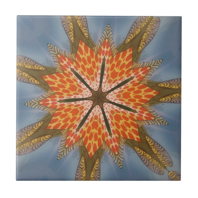 Carreau En Céramique Savanna Star Bloom - Un audacieux Poster de animal (Devant)
