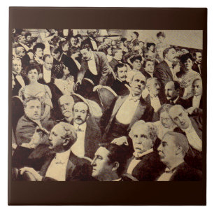 Carreau En Céramique Scène de foule des années 1920