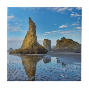 Carreau En Céramique Sea Stacks sur la plage de Bandon à Bandon, Orego