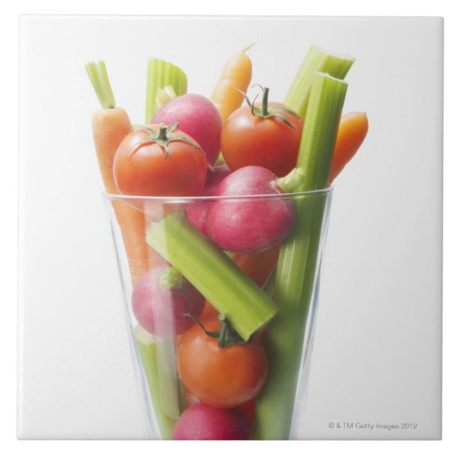 Carreau En Céramique Secousse de légume cru (Devant)