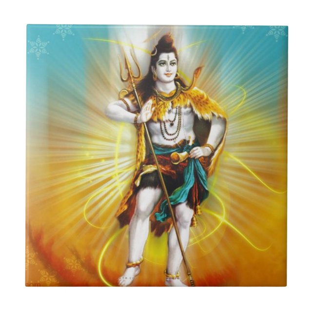Carreau En Céramique Seigneur Shiva (Devant)