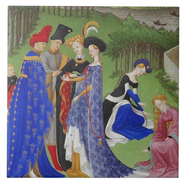 Carreau En Céramique Seigneurs médiévaux (Devant)