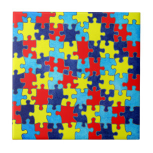 Carreau En Céramique Sensibilisation sur l'autisme-Puzzle par Shirley T