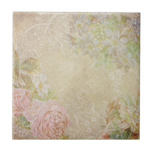 Carreau En Céramique Shabby Chic Carrelage Floral