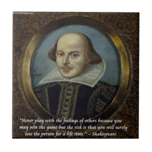 Carreau En Céramique Shakespeare & Sa Célèbre Citation Sur Les Sentimen