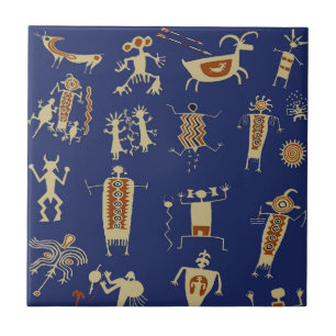 Carreau En Céramique Shaman du Southwest Rock Art