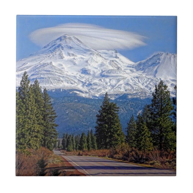 CARREAU EN CÉRAMIQUE SHASTA DE LA TA AVEC LENTICULAIRE (Devant)