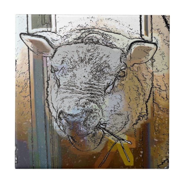 CARREAU EN CÉRAMIQUE SHEEP (Devant)