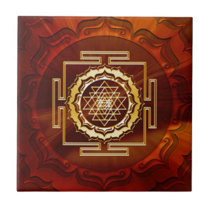 Carreau En Céramique Shri Yantra - Conducteur cosmique d'énergie