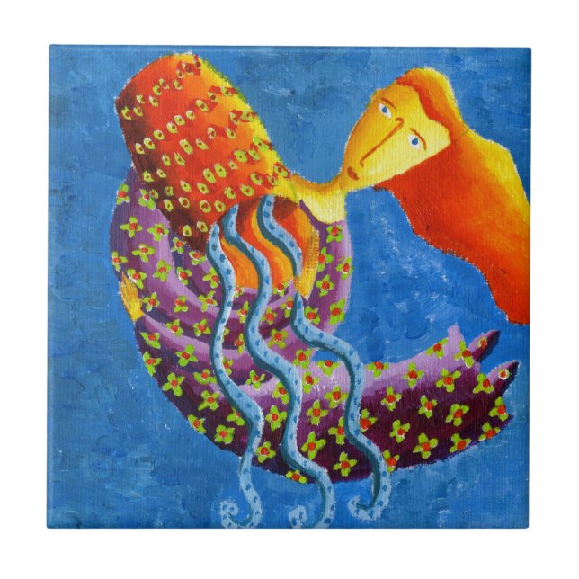 Carreau En Céramique Signe astrologique Verseau Horoscope (Devant)