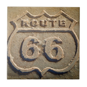 Carreau En Céramique Signe historique de l'itinéraire 66, Arizona