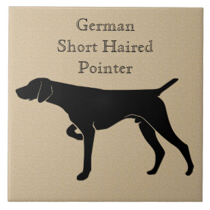 Carreau En Céramique Silhouette de chien pointeur germanique à courte d