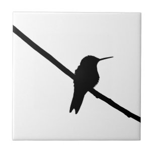 Carreau En Céramique Silhouette des colibris