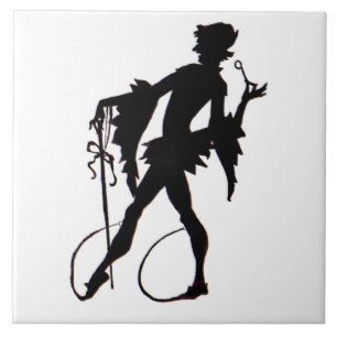 Carreau En Céramique Silhouette magicienne des années 1920