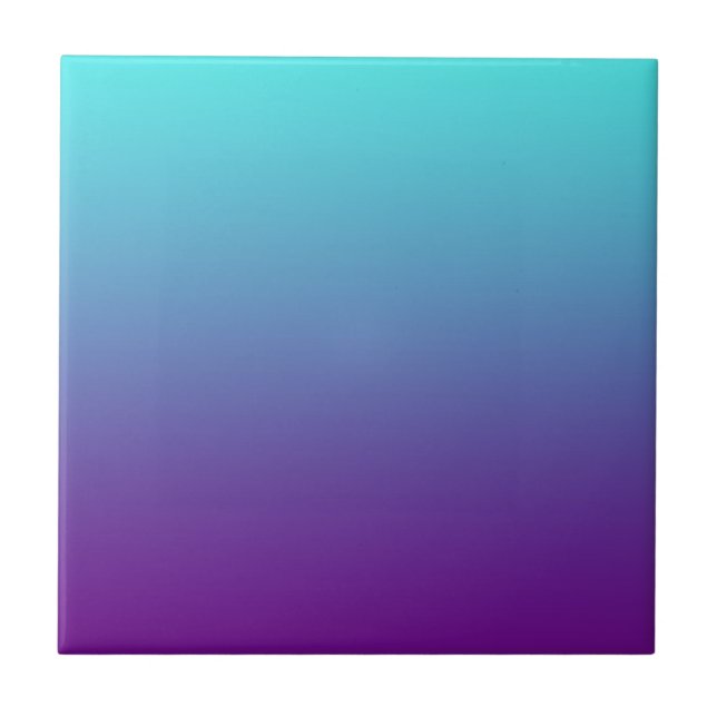 Carreau En Céramique Simple dégradé Arrière - plan Turquoise Bleu pourp (Devant)