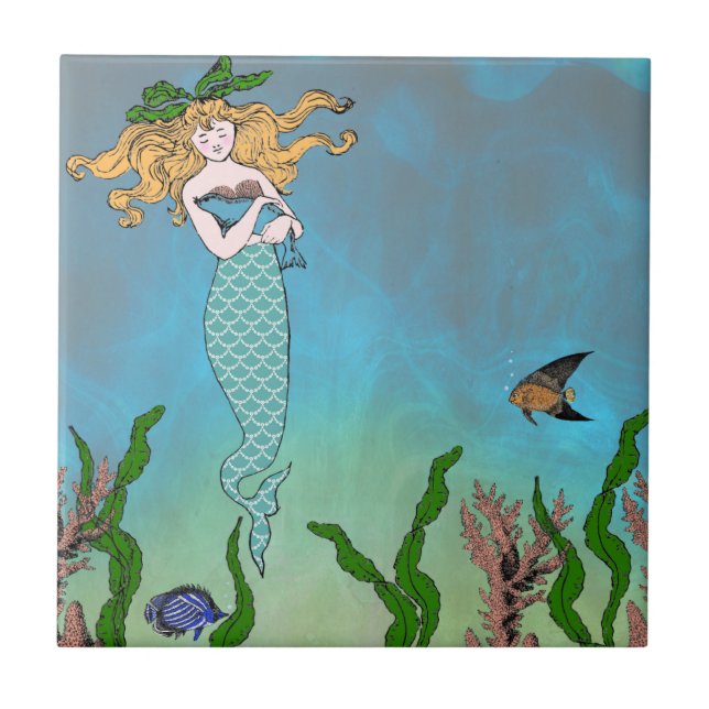 Carreau En Céramique Sirène et joint (Devant)