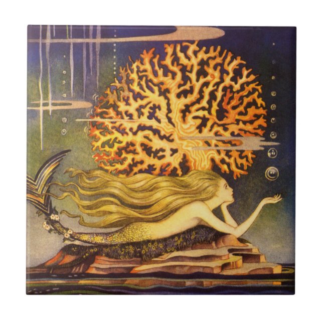 Carreau En Céramique Sirène vintage (Devant)