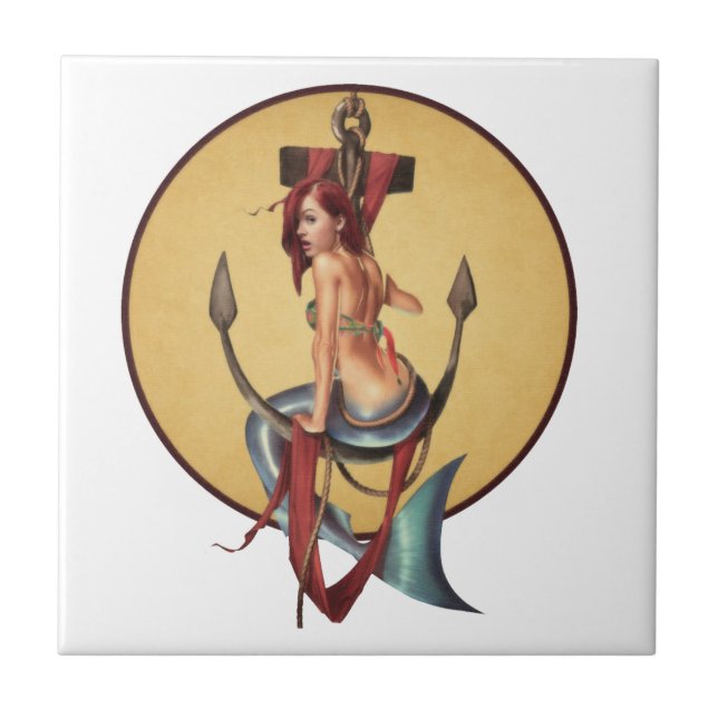 Carreau En Céramique Sirène vintage (Devant)