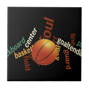 Carreau En Céramique Slam Dunk de Vocabulaire : Basketball Jeu des Cham