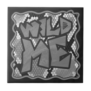 Carreau En Céramique Snake Yellow et Gold Print