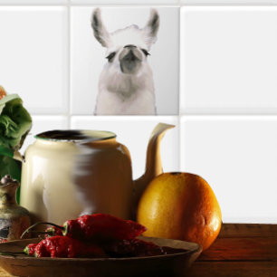 Carreau En Céramique Snooty Snobby Llama personnalisé