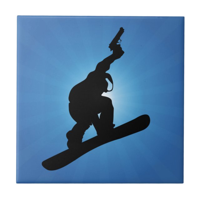 Carreau En Céramique Snowboard Outlaw (Devant)