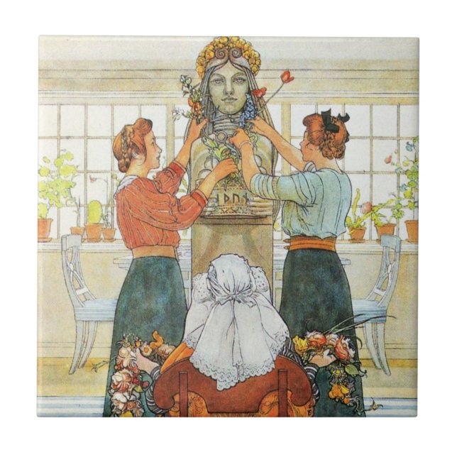 Carreau En Céramique Soeurs Décoration pour vacances (Devant)