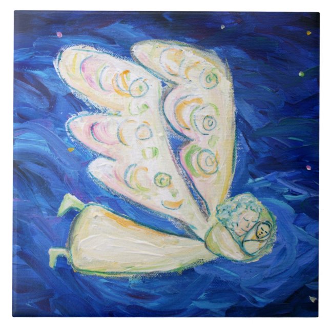 Carreau En Céramique Soin de l'âme Angel Tile cadeau (Devant)