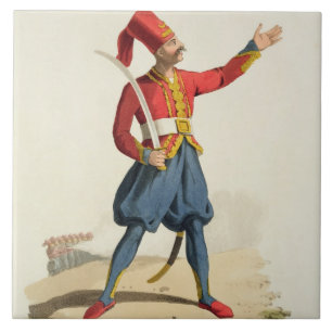Carreau En Céramique Soldat turc, des 'costumes du divers national