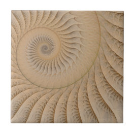 Carreau En Céramique Soutenir Tan Abstrait Spiral